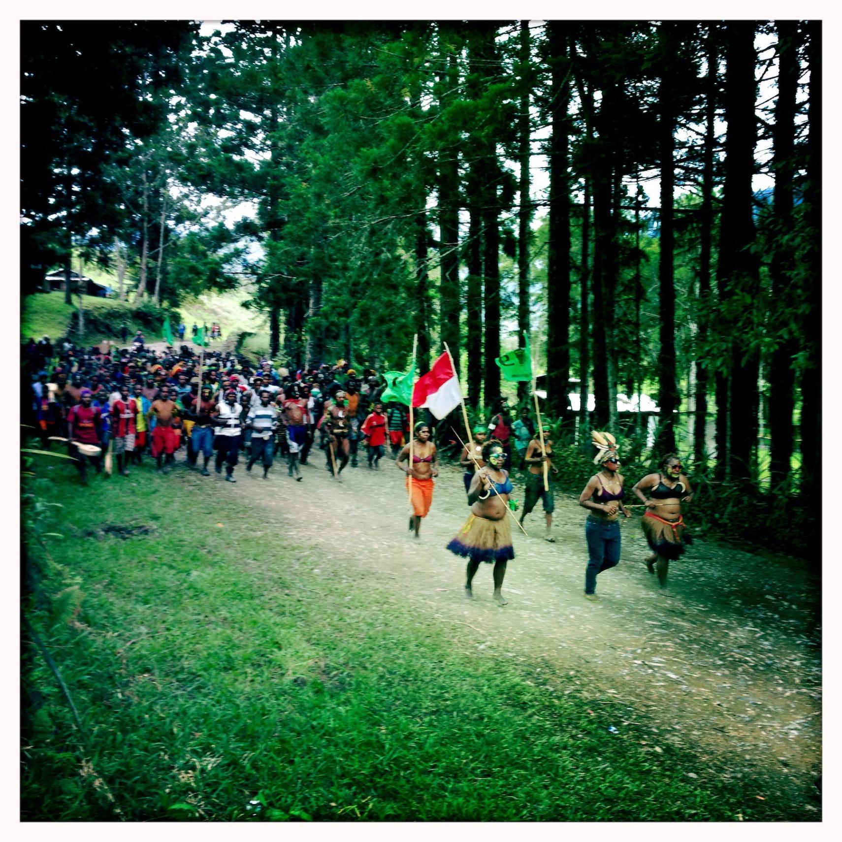 PPP on the march in Tolikara - Bobby Anderson 7. Anderson7